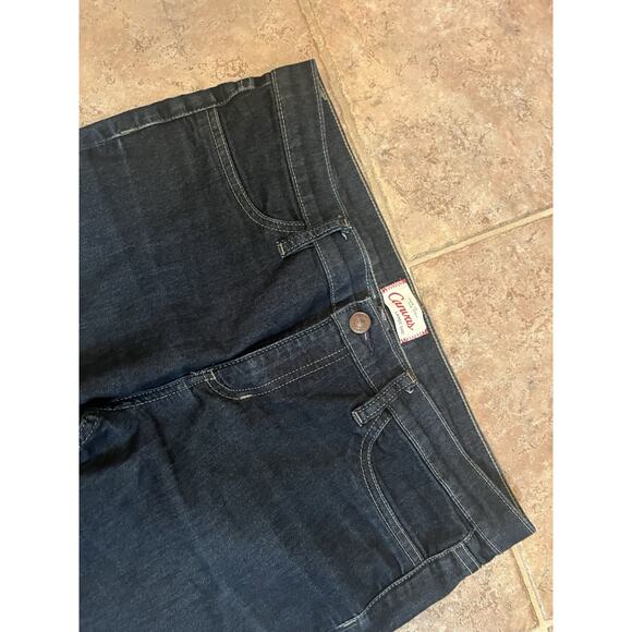 Lands End 30 Stretch Canvas Dark Blue Lightweight Super Skinny Denim Ankle Jeans - Picture 5 of 13